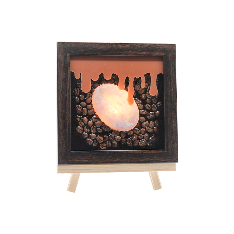 Lampa artystyczna symulująca kawę bursztynową - lampa o zapachu kawy