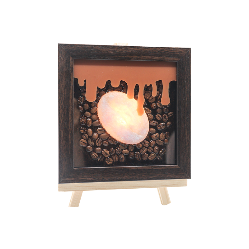 Lampa artystyczna symulująca kawę bursztynową - lampa o zapachu kawy