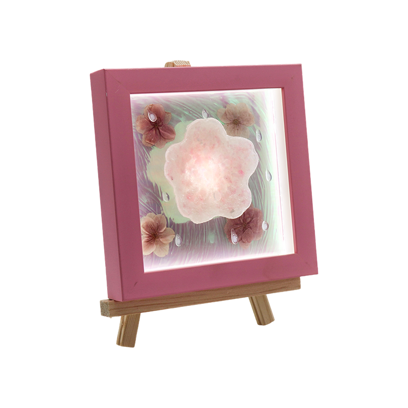 Lampa artystyczna Pink Cherry Blossom - Żel z kwiatem wiśni