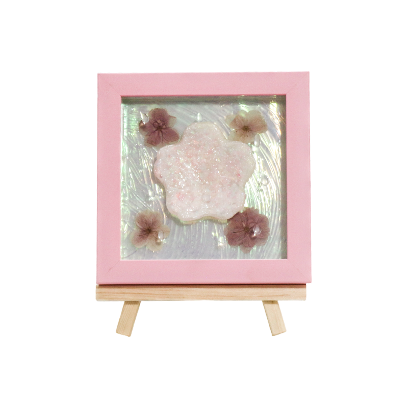 Lampa artystyczna Pink Cherry Blossom - Żel z kwiatem wiśni
